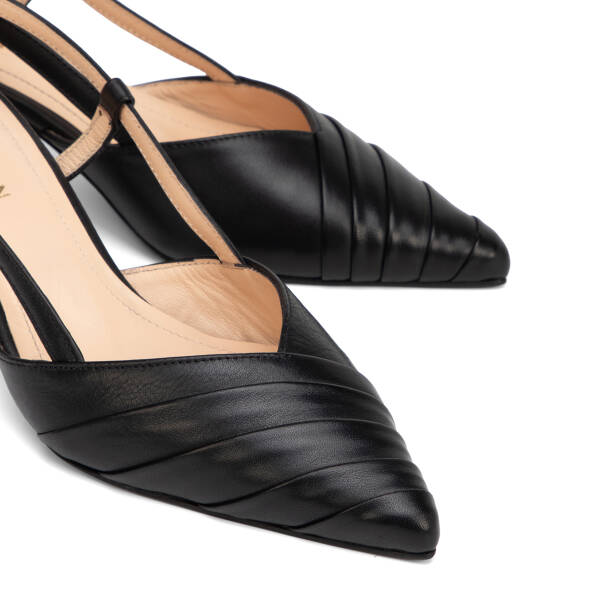 Siyah Hakiki Deri Kadın Stiletto - K26Y1AY68393-A55 - 3