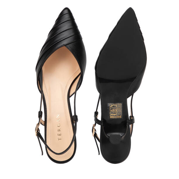 Siyah Hakiki Deri Kadın Stiletto - K26Y1AY68393-A55 - 6