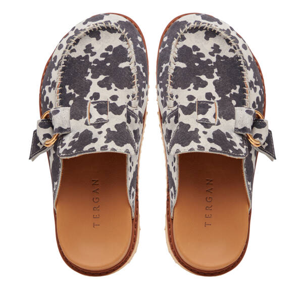 Siyah Hakiki Deri Kadın Terlik - K26Y1TR68400-A23 - 5