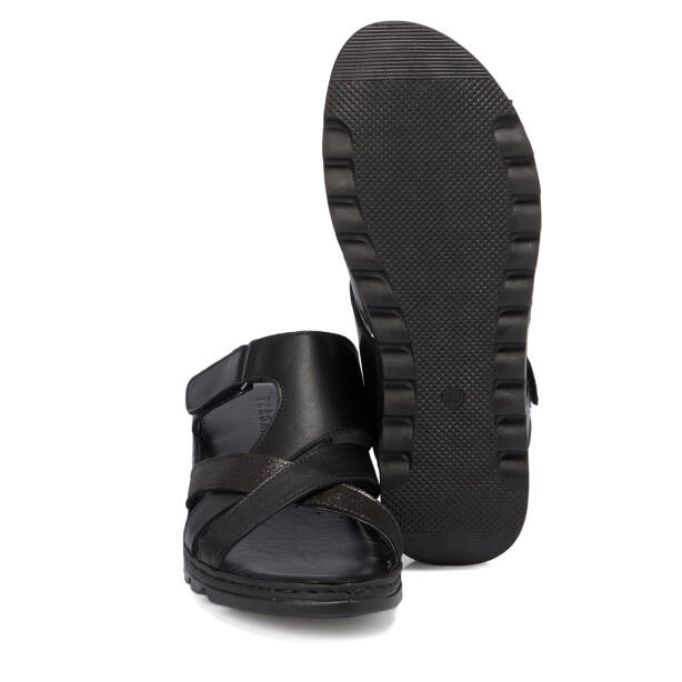 Siyah Hakiki Deri Kadın Terlik - K26Y1TR68500-A23 - 4