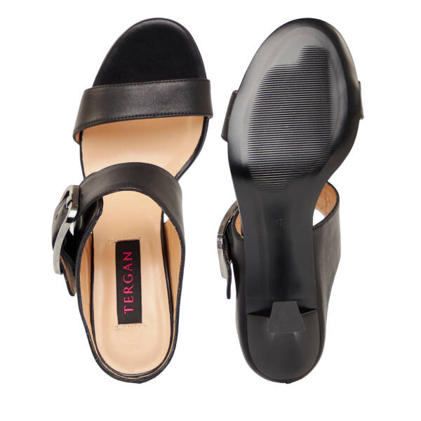 Siyah Hakiki Deri Kadın Terlik - K26Y1TR68568-A23 - 6