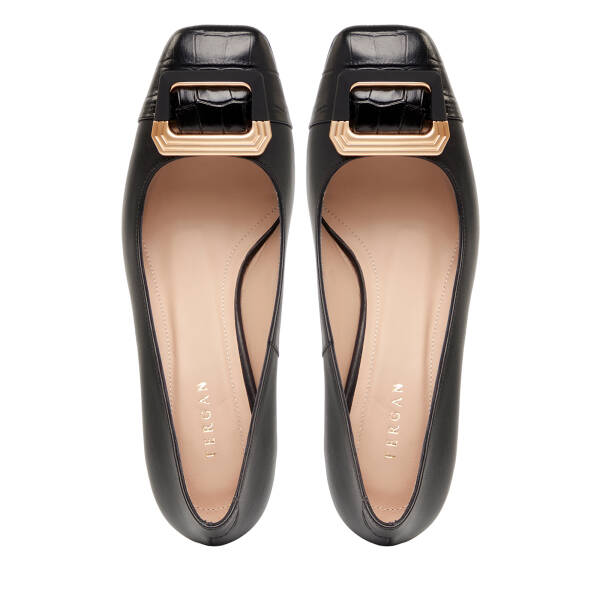 Siyah Hakiki Deri Kadın Topuklu Ayakkabı - K26I1AY68383-A23 - 5