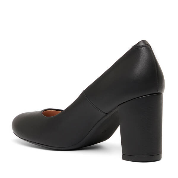 Siyah Hakiki Deri Kadın Topuklu Ayakkabı - K26I1AY68384-A23 - 4