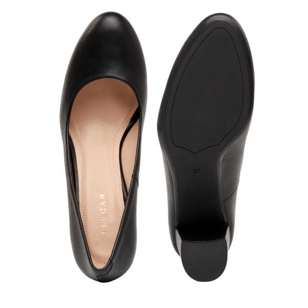 Siyah Hakiki Deri Kadın Topuklu Ayakkabı - K26I1AY68384-A23 - 6