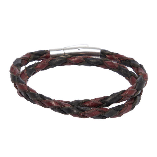 Siyah Hakiki Deri Unisex Bileklik - U1BLK0430019-H5W 