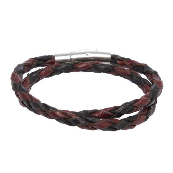 Siyah Hakiki Deri Unisex Bileklik - U1BLK0430019-H5W - 1