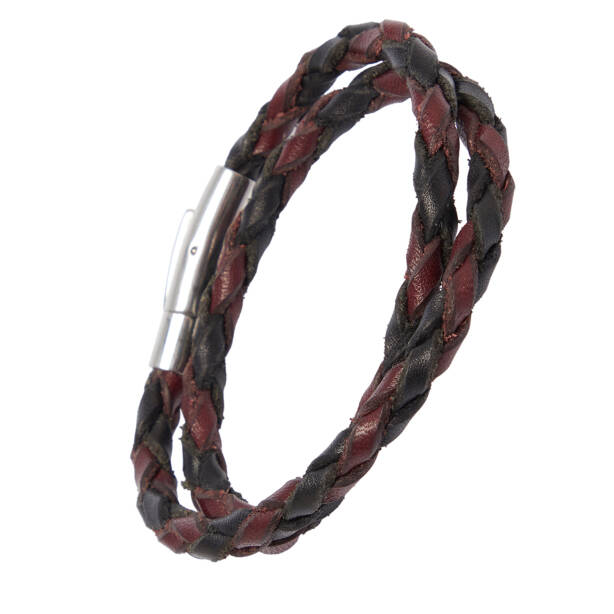 Siyah Hakiki Deri Unisex Bileklik - U1BLK0430019-H5W - 2