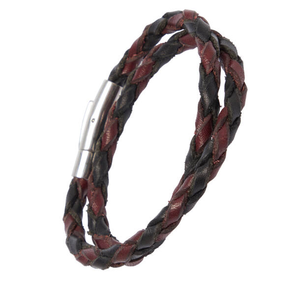 Siyah Hakiki Deri Unisex Bileklik - U1BLK0430019-H5W - 2