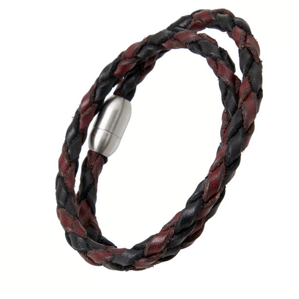 Siyah Hakiki Deri Unisex Bileklik - U1BLK0430020-H5W - 2