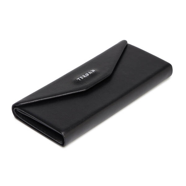 Siyah Hakiki Deri Unisex Gözlük Kılıfı - S1GK00001677-C59 - 1