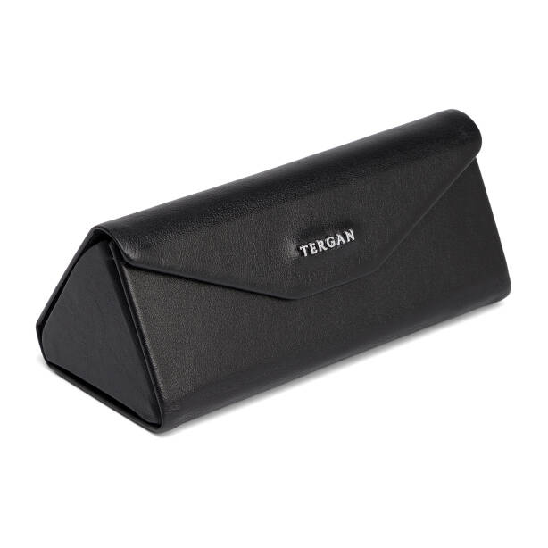 Siyah Hakiki Deri Unisex Gözlük Kılıfı - S1GK00001677-C59 - Tergan