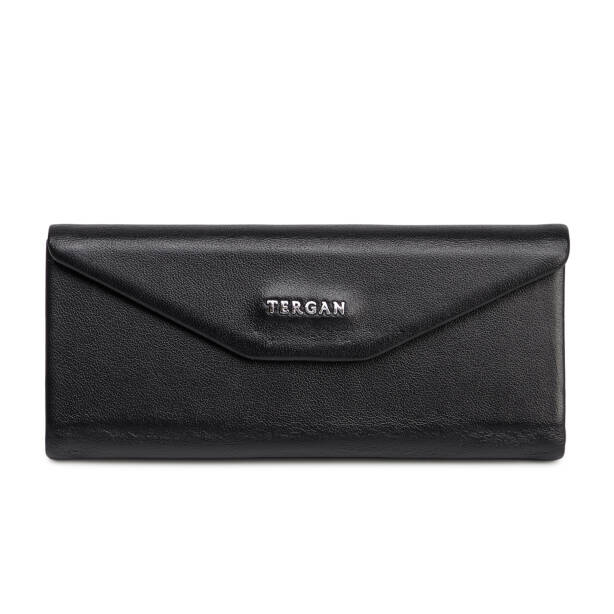 Siyah Hakiki Deri Unisex Gözlük Kılıfı - S1GK00001677-C59 - Tergan
