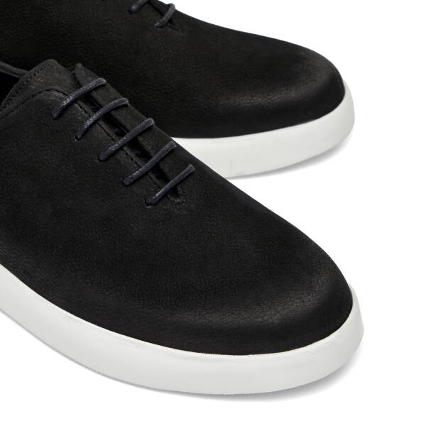 Siyah Hakiki Nubuk Deri Erkek Casual Ayakkabı - E26I1AY57611-A64 - 3