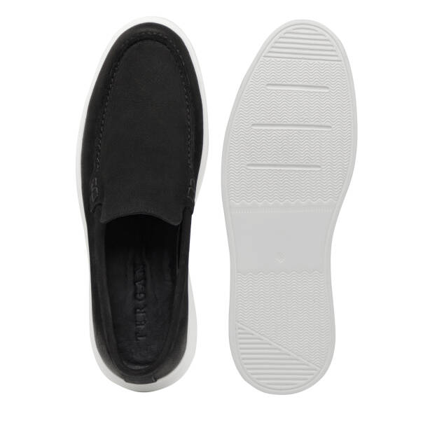 Siyah Hakiki Nubuk Deri Erkek Casual Ayakkabı - E26I1AY57613-A64 - 6