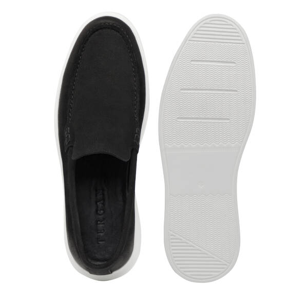 Siyah Hakiki Nubuk Deri Erkek Casual Ayakkabı - E26I1AY57613-A64 - 6