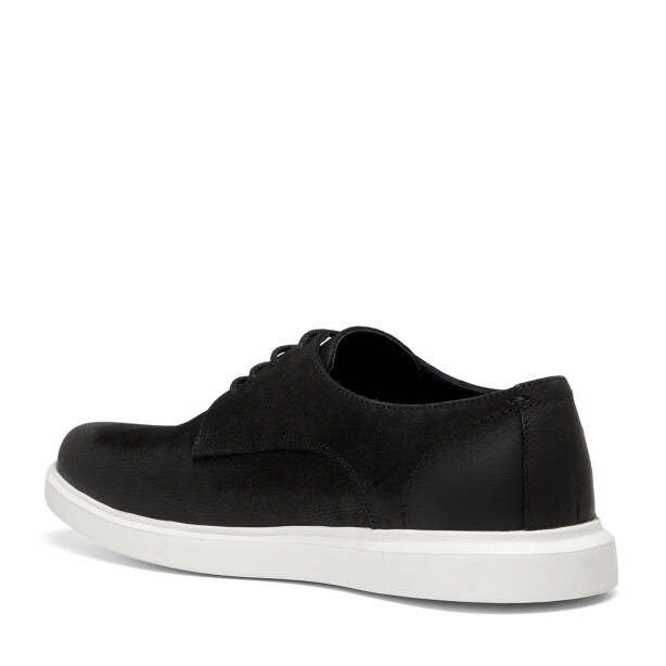 Siyah Hakiki Nubuk Deri Erkek Casual Ayakkabı - E26I1AY57614-A64 - 4