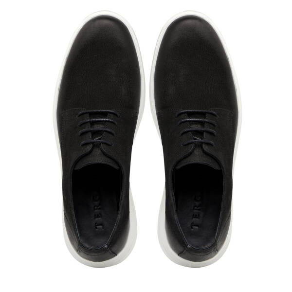 Siyah Hakiki Nubuk Deri Erkek Casual Ayakkabı - E26I1AY57614-A64 - 5