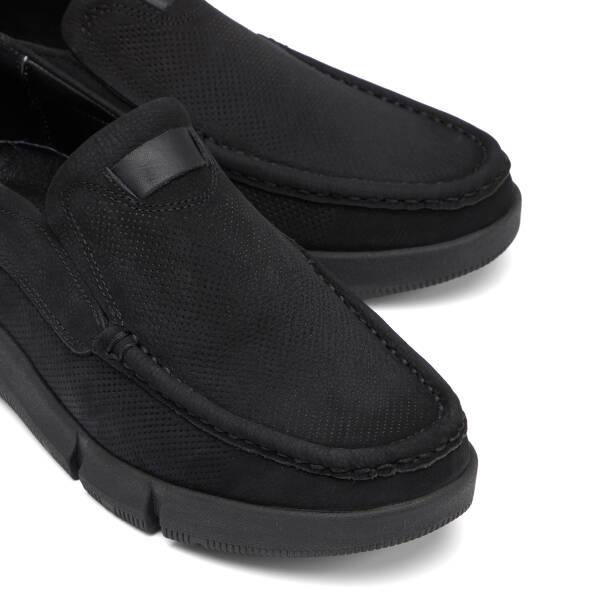 Siyah Hakiki Nubuk Deri Erkek Casual Ayakkabı - E26I1AY57644-A64 - 3