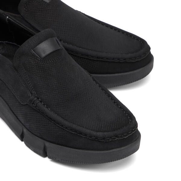 Siyah Hakiki Nubuk Deri Erkek Casual Ayakkabı - E26I1AY57644-A64 - 3