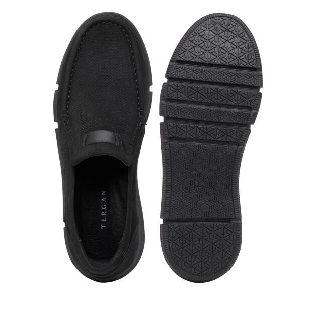 Siyah Hakiki Nubuk Deri Erkek Casual Ayakkabı - E26I1AY57644-A64 - 6