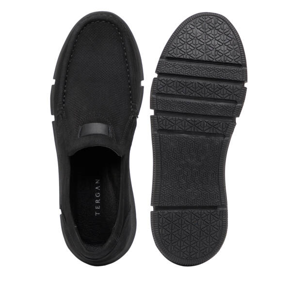 Siyah Hakiki Nubuk Deri Erkek Casual Ayakkabı - E26I1AY57644-A64 - 6