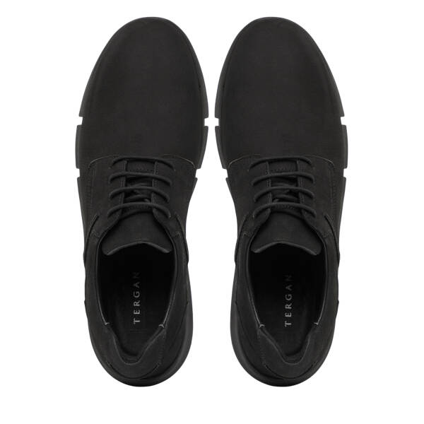 Siyah Hakiki Nubuk Deri Erkek Casual Ayakkabı - E26I1AY57645-A64 - 5