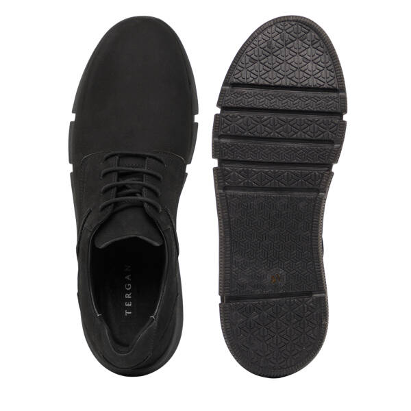 Siyah Hakiki Nubuk Deri Erkek Casual Ayakkabı - E26I1AY57645-A64 - 6