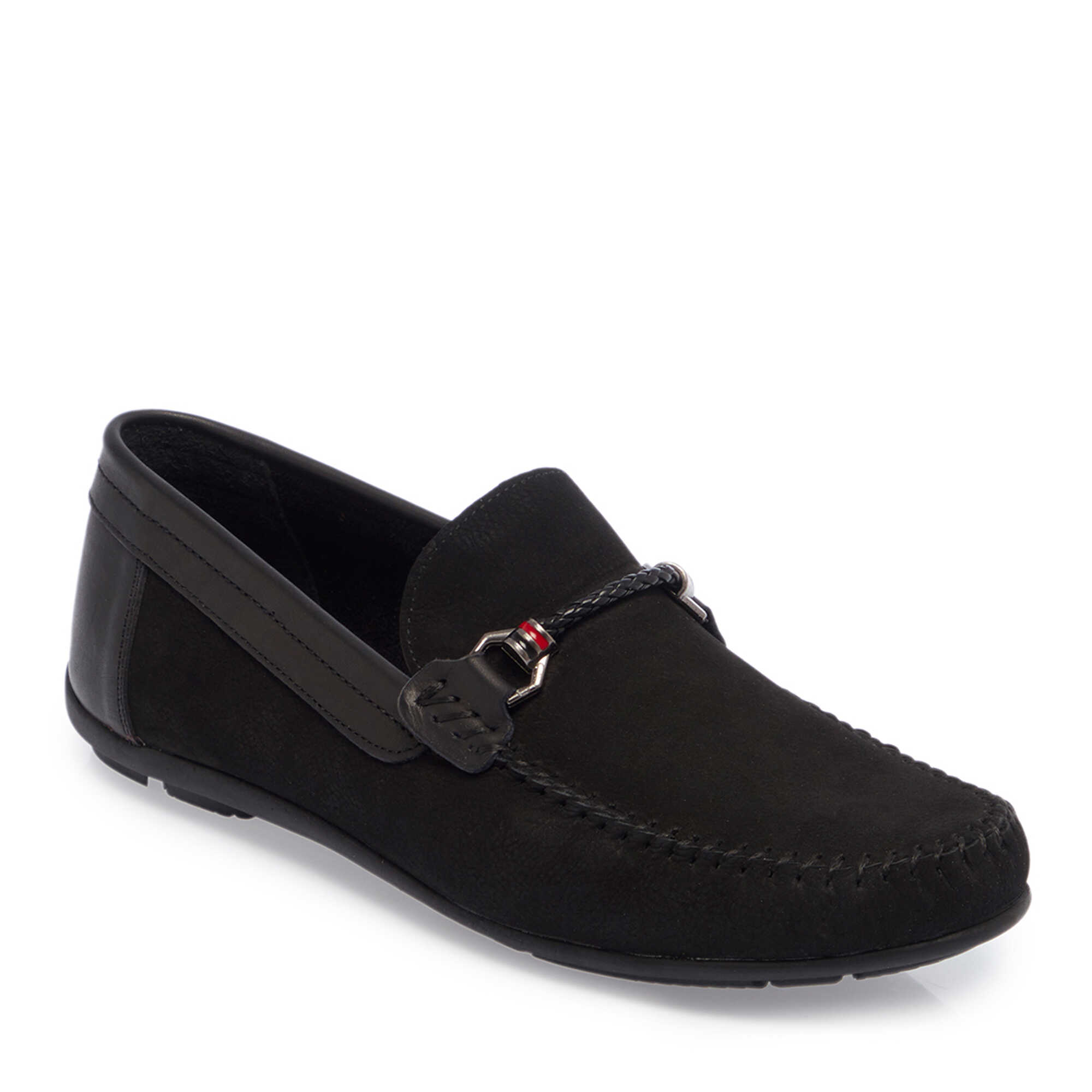 Siyah Hakiki Nubuk Deri Erkek Loafer - E26I1AY57617-A64