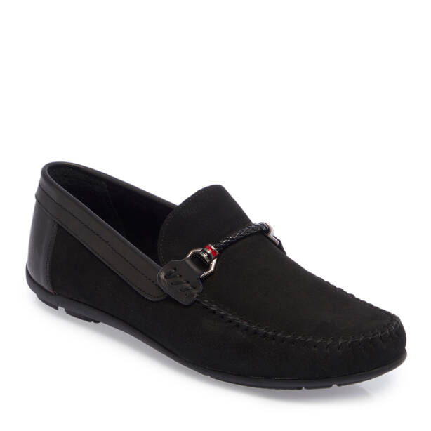 Siyah Hakiki Nubuk Deri Erkek Loafer - E26I1AY57617-A64 