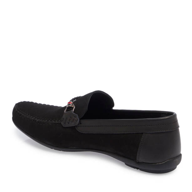 Siyah Hakiki Nubuk Deri Erkek Loafer - E26I1AY57617-A64 - 2