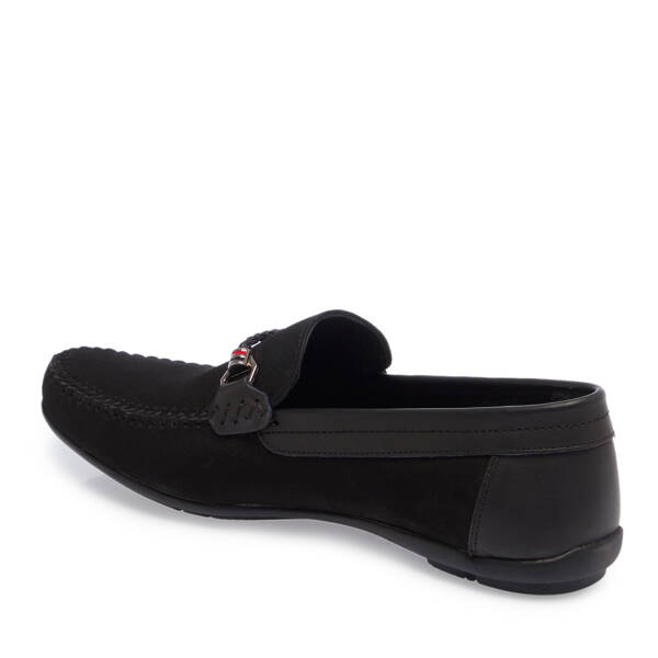 Siyah Hakiki Nubuk Deri Erkek Loafer - E26I1AY57617-A64 - 2