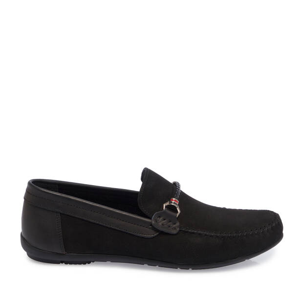 Siyah Hakiki Nubuk Deri Erkek Loafer - E26I1AY57617-A64 - 3