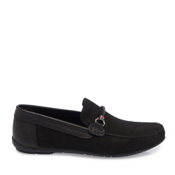 Siyah Hakiki Nubuk Deri Erkek Loafer - E26I1AY57617-A64 - 3