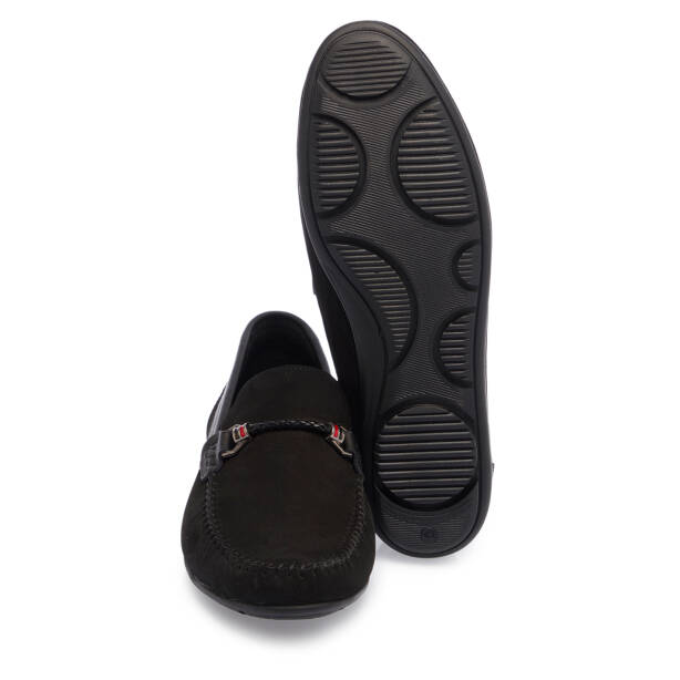 Siyah Hakiki Nubuk Deri Erkek Loafer - E26I1AY57617-A64 - 4