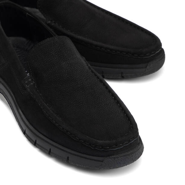 Siyah Hakiki Nubuk Deri Erkek Loafer - E26I1AY57646-A64 - 3