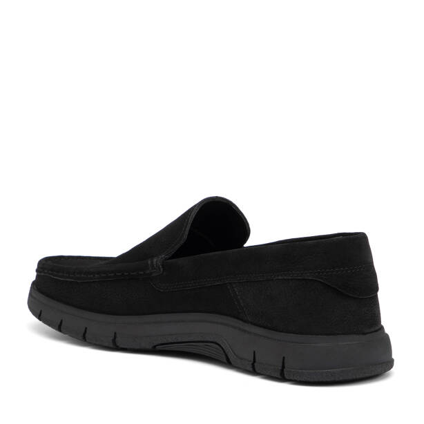 Siyah Hakiki Nubuk Deri Erkek Loafer - E26I1AY57646-A64 - 4