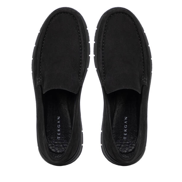 Siyah Hakiki Nubuk Deri Erkek Loafer - E26I1AY57646-A64 - 5