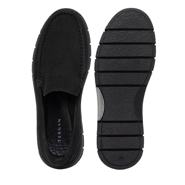 Siyah Hakiki Nubuk Deri Erkek Loafer - E26I1AY57646-A64 - 6