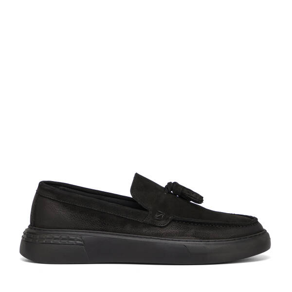 Siyah Hakiki Nubuk Deri Erkek Loafer - E26S1AY57804-A64 - 1