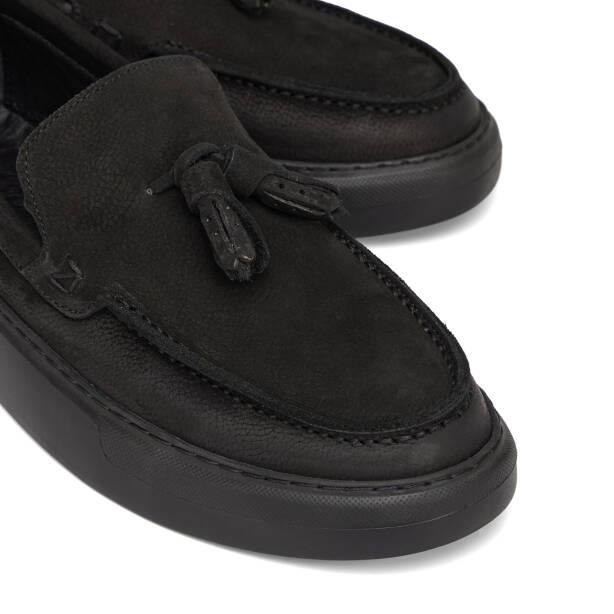 Siyah Hakiki Nubuk Deri Erkek Loafer - E26S1AY57804-A64 - 3