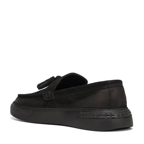 Siyah Hakiki Nubuk Deri Erkek Loafer - E26S1AY57804-A64 - 4