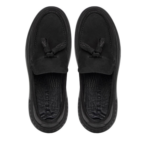 Siyah Hakiki Nubuk Deri Erkek Loafer - E26S1AY57804-A64 - 5