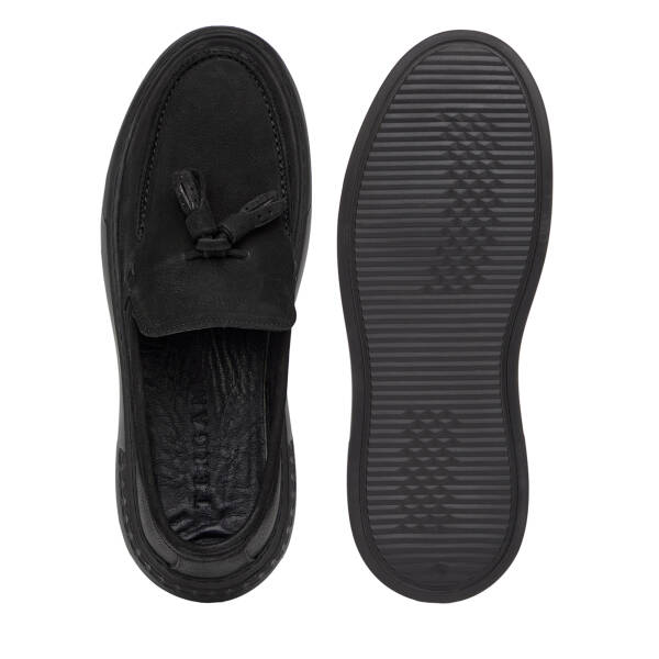 Siyah Hakiki Nubuk Deri Erkek Loafer - E26S1AY57804-A64 - 6