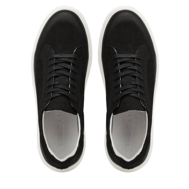 Siyah Hakiki Nubuk Deri Erkek Sneaker - E26I1AY57615-A64 - 5