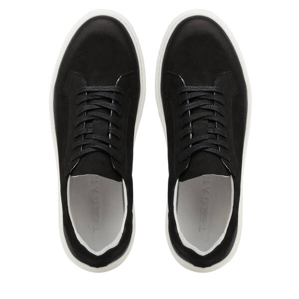 Siyah Hakiki Nubuk Deri Erkek Sneaker - E26I1AY57615-A64 - 5