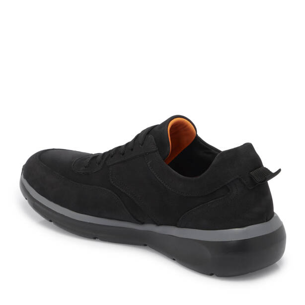 Siyah Hakiki Nubuk Deri Erkek Sneaker - E26I1AY57620-A64 - 3