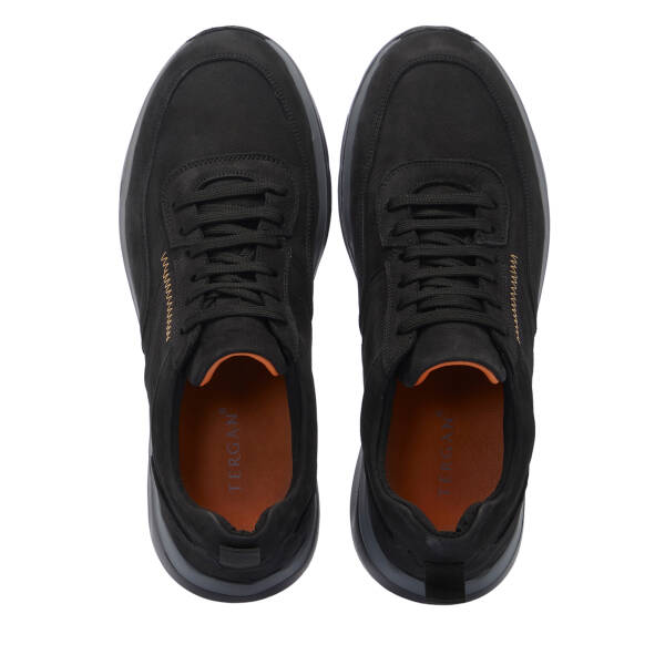 Siyah Hakiki Nubuk Deri Erkek Sneaker - E26I1AY57620-A64 - 5