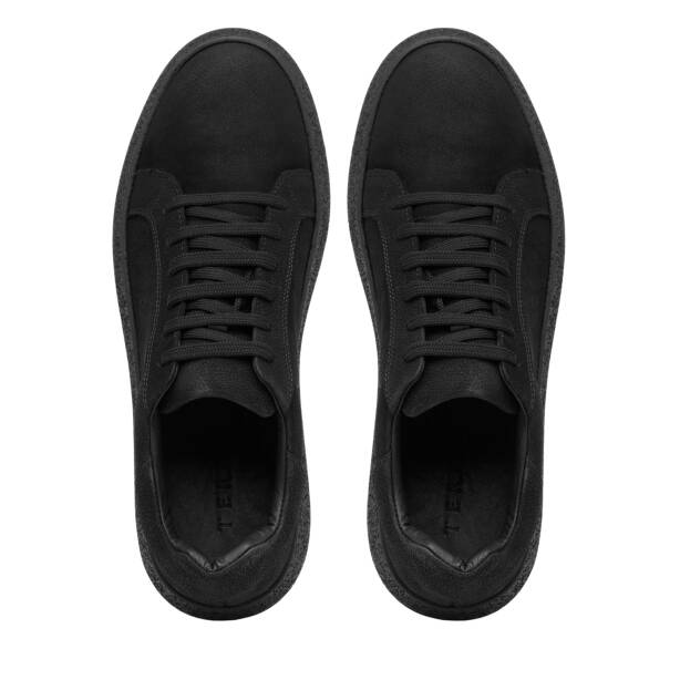 Siyah Hakiki Nubuk Deri Erkek Sneaker - E26I1AY57633-A64 - 5