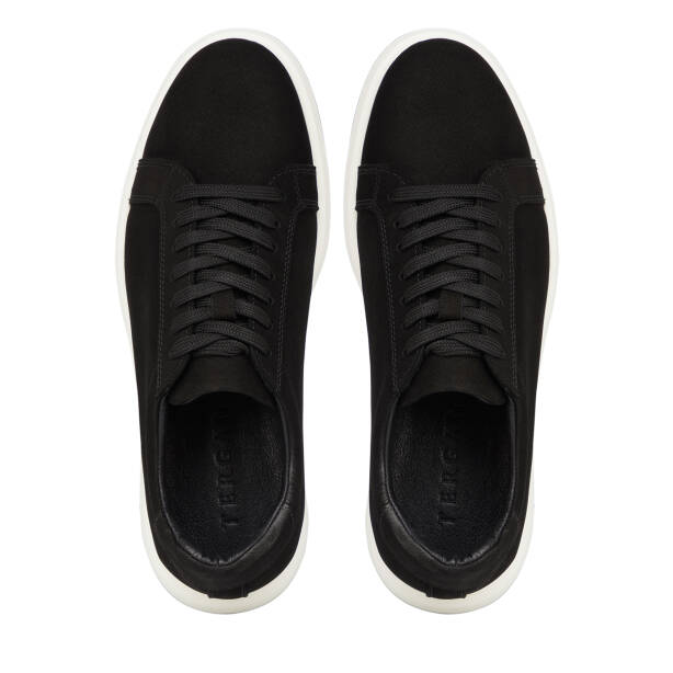 Siyah Hakiki Nubuk Deri Erkek Sneaker - E26I1AY57634-A64 - 5