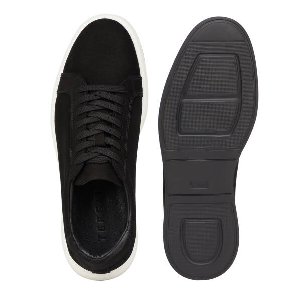Siyah Hakiki Nubuk Deri Erkek Sneaker - E26I1AY57634-A64 - 6
